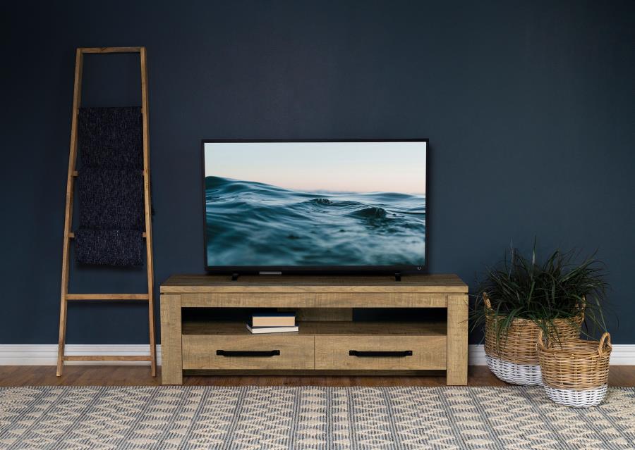 ELKTON 2-DRAWER ENGINEERED WOOD 59-INCH TV STAND MANGO
