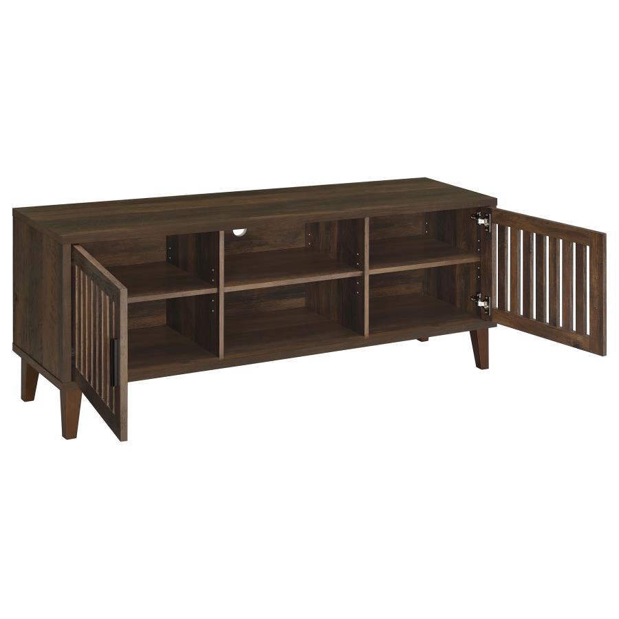 SEDONA 2-DOOR ENGINEERED WOOD 60-INCH TV STAND DARK PINE