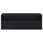 RUTLAND 59-INCH 3-DRAWER TV STAND MEDIA CONSOLE BLACK