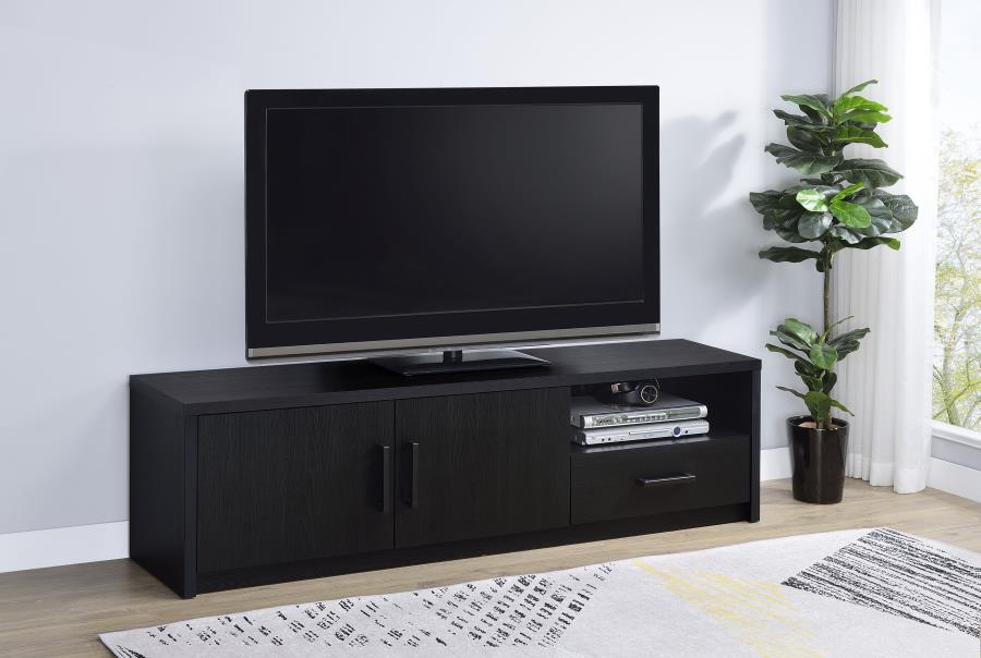MURRAY 70-INCH 2-DOOR TV STAND MEDIA CONSOLE BLACK