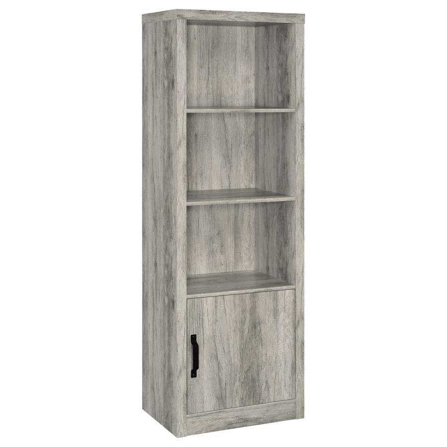 BURKE 3-SHELF ENGINEERED WOOD MEDIA TOWER GREY DRIFTWOOD