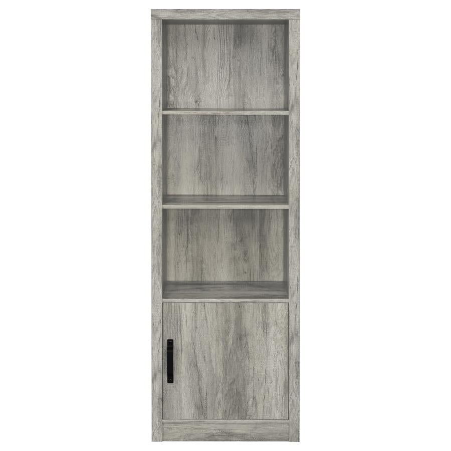 BURKE 3-SHELF ENGINEERED WOOD MEDIA TOWER GREY DRIFTWOOD