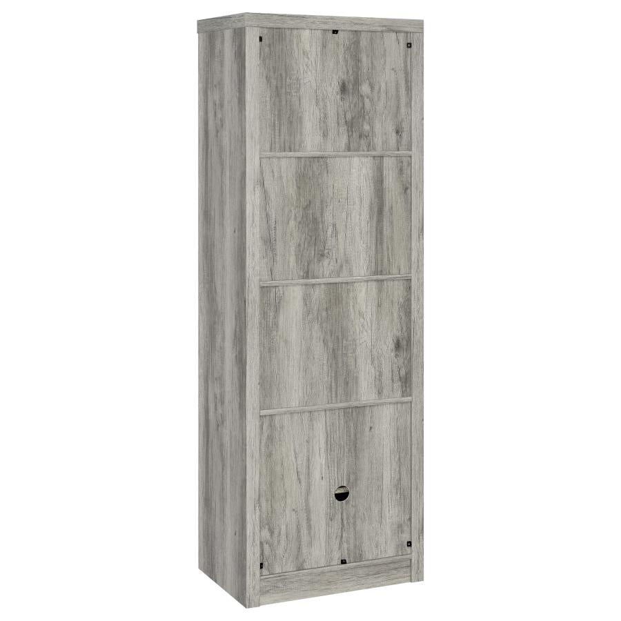 BURKE 3-SHELF ENGINEERED WOOD MEDIA TOWER GREY DRIFTWOOD