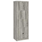 BURKE 3-SHELF ENGINEERED WOOD MEDIA TOWER GREY DRIFTWOOD