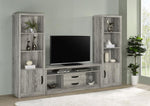 BURKE 3-SHELF ENGINEERED WOOD MEDIA TOWER GREY DRIFTWOOD