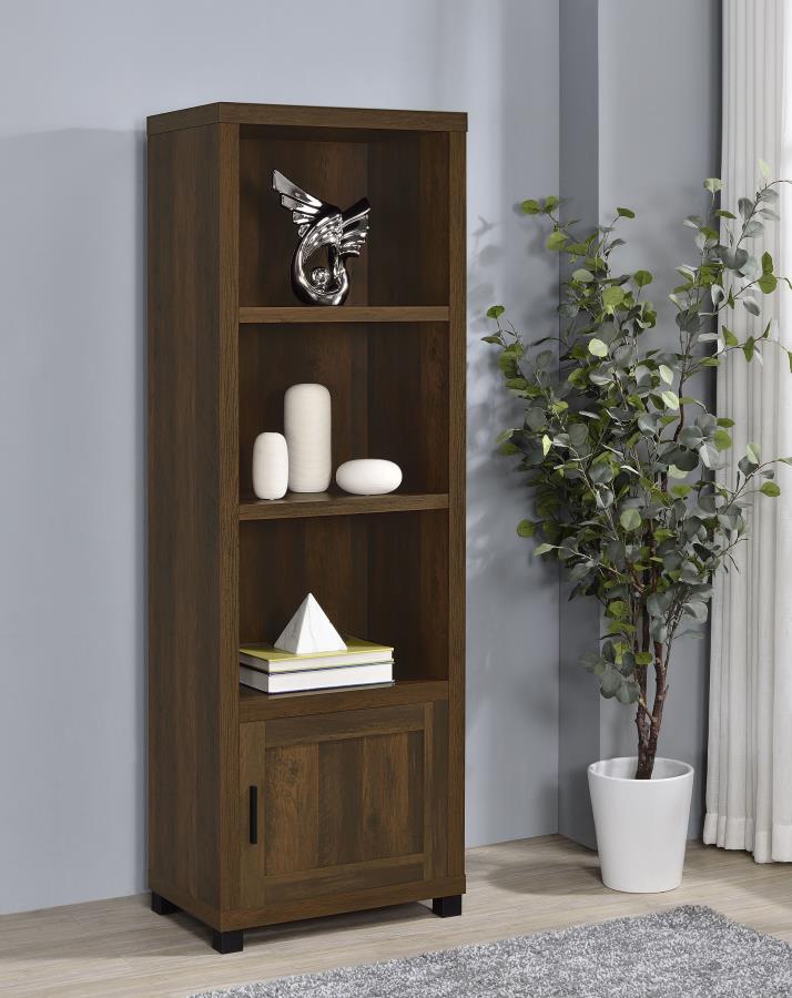 SACHIN 3-SHELF ENGINEERED WOOD MEDIA TOWER DARK PINE
