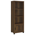 SACHIN 3-SHELF ENGINEERED WOOD MEDIA TOWER DARK PINE