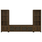 SACHIN 3-SHELF ENGINEERED WOOD MEDIA TOWER DARK PINE