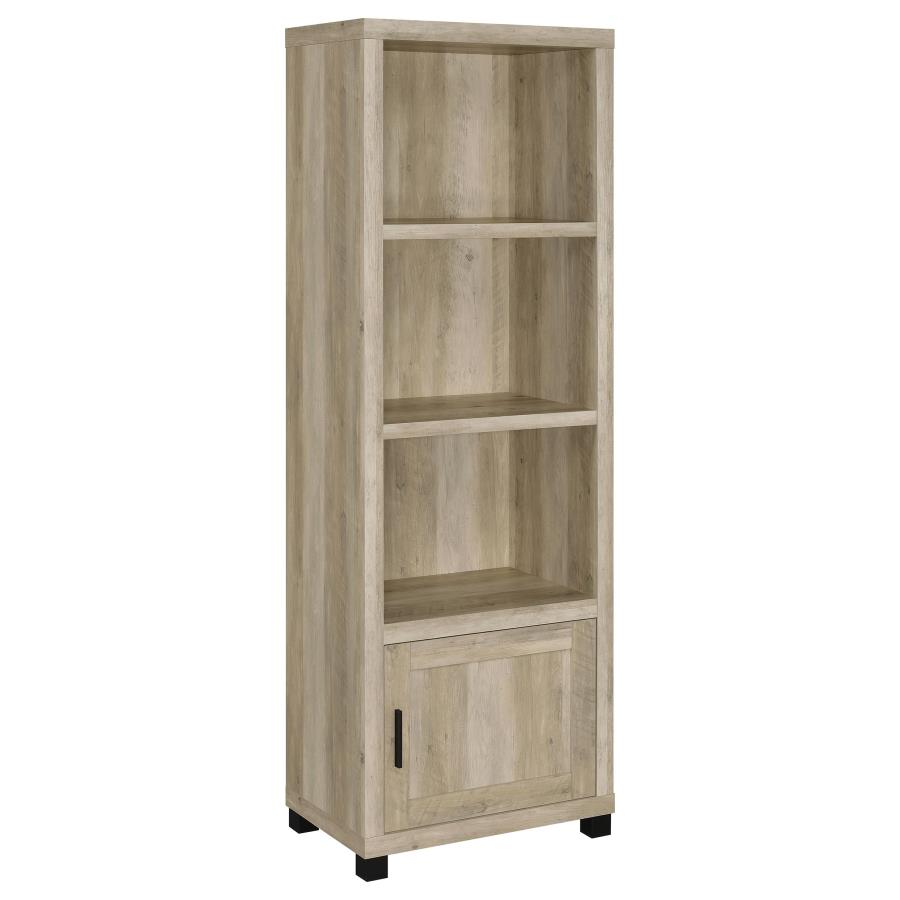 SACHIN 3-SHELF ENGINEERED WOOD MEDIA TOWER DISTRESSED PINE