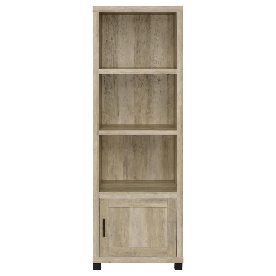 SACHIN 3-SHELF ENGINEERED WOOD MEDIA TOWER DISTRESSED PINE