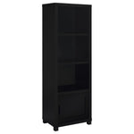JUPITER 3-SHELF ENGINEERED WOOD MEDIA TOWER BLACK