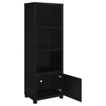 JUPITER 3-SHELF ENGINEERED WOOD MEDIA TOWER BLACK
