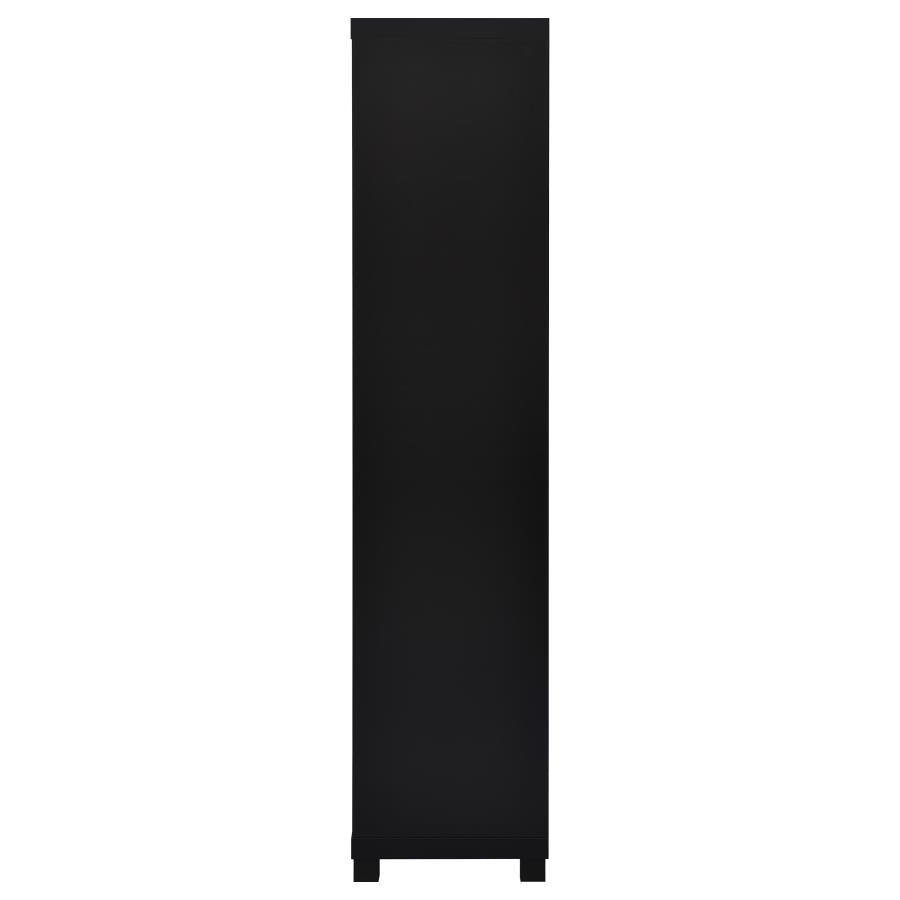 JUPITER 3-SHELF ENGINEERED WOOD MEDIA TOWER BLACK