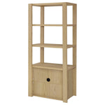 LAURELTON 3-SHELF MEDIA TOWER TALL PIER CABINET LIGHT OAK