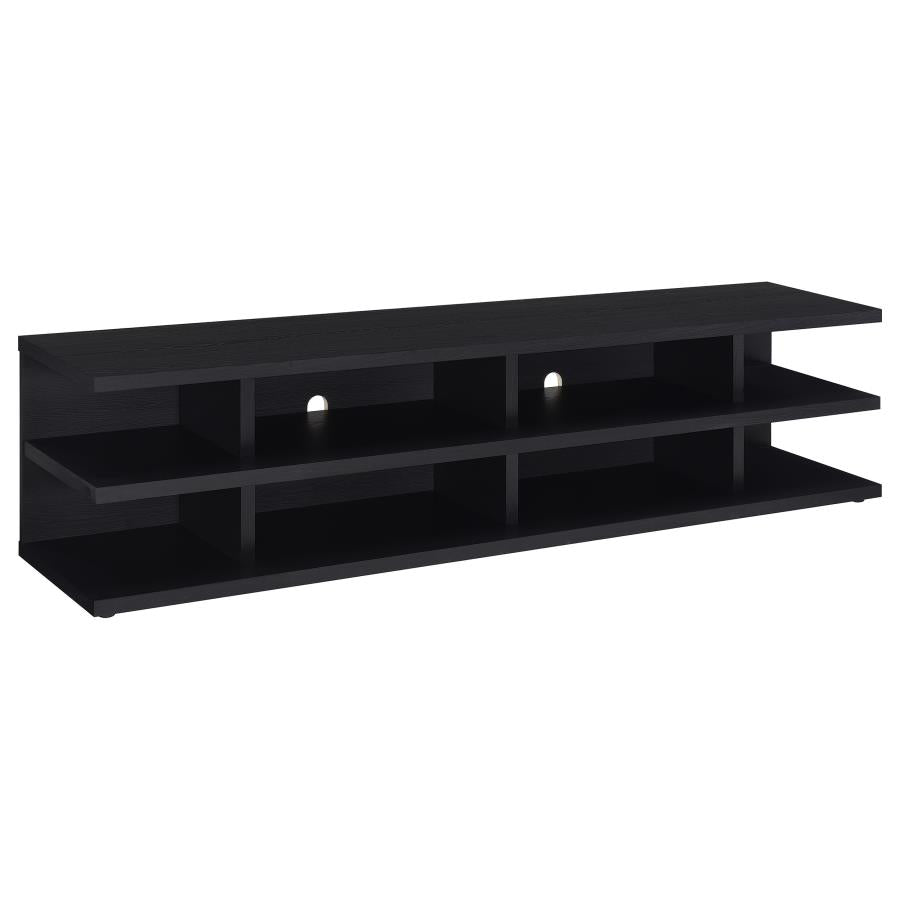 CARTMILL 78-INCH 2-TIER TV STAND MEDIA CONSOLE BLACK