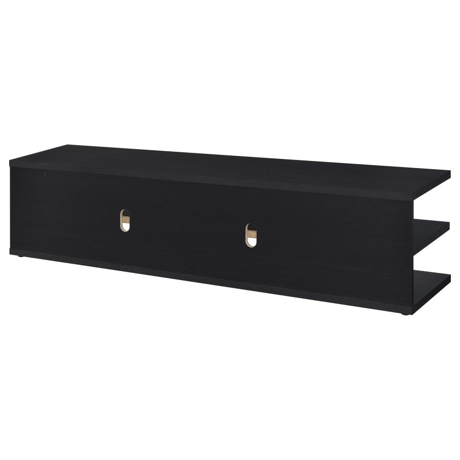CARTMILL 78-INCH 2-TIER TV STAND MEDIA CONSOLE BLACK