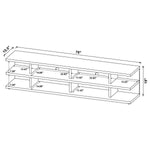 CARTMILL 78-INCH 2-TIER TV STAND MEDIA CONSOLE BLACK