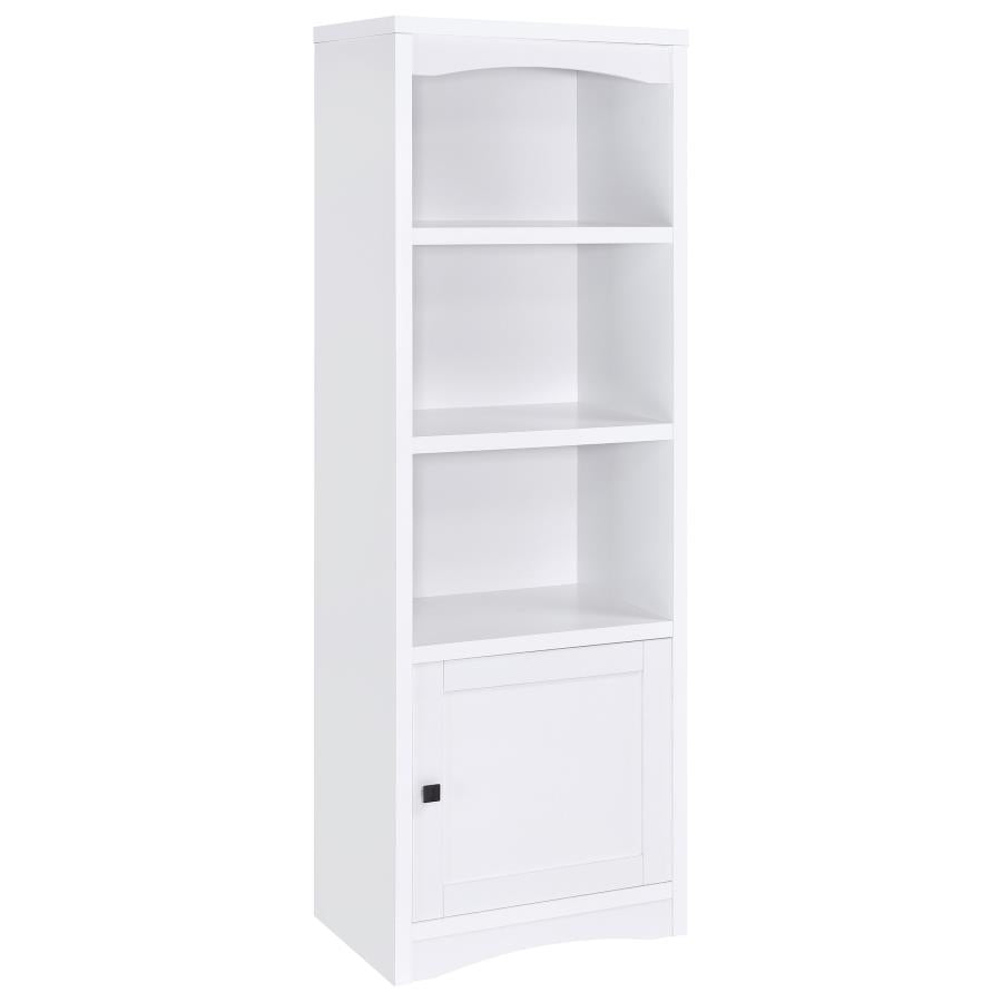 LAUGHLIN 3-SHELF ENGINEERED WOOD MEDIA TOWER WHITE