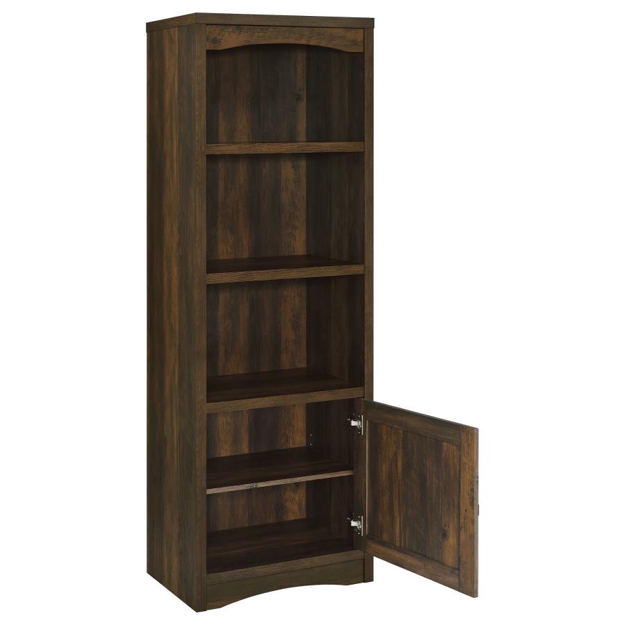 LAUGHLIN 3-SHELF ENGINEERED WOOD MEDIA TOWER DARK PINE