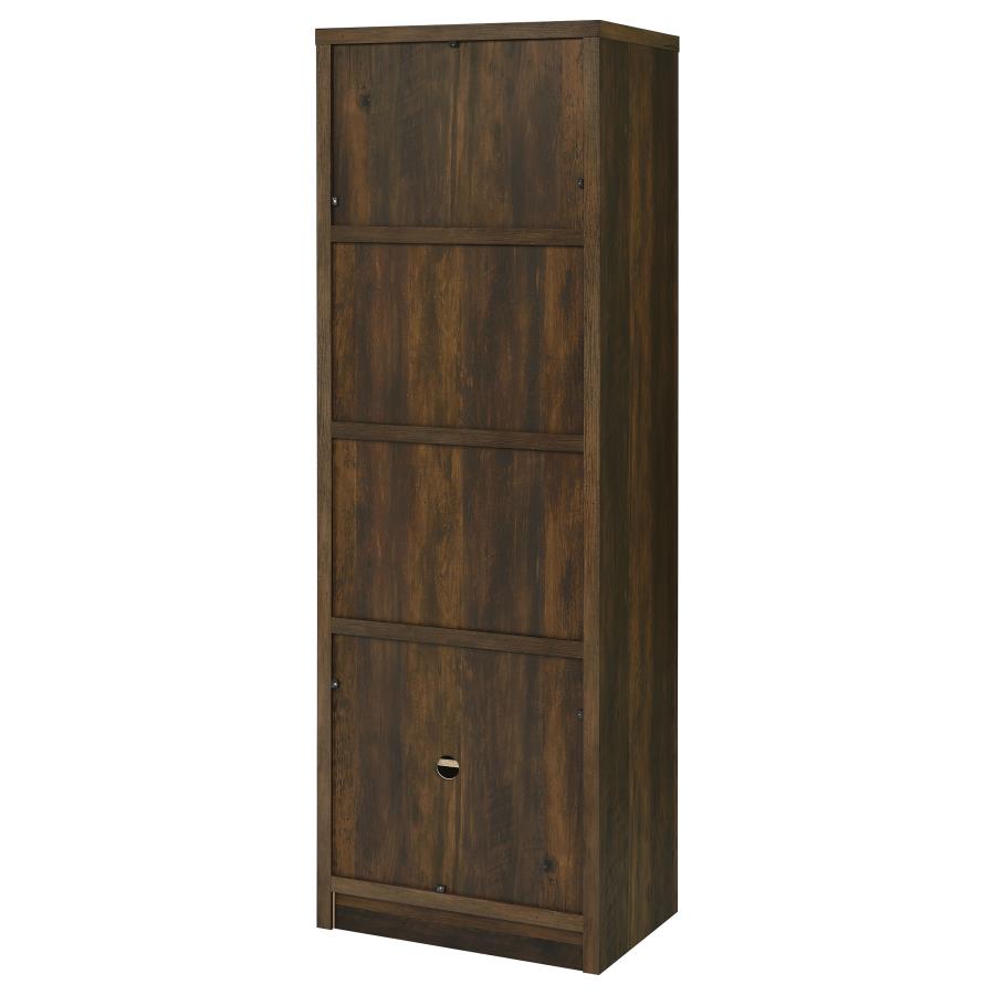 LAUGHLIN 3-SHELF ENGINEERED WOOD MEDIA TOWER DARK PINE