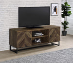 MYLES 2-DOOR ENGINEERED WOOD 60-INCH TV STAND RUSTIC OAK