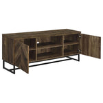 MYLES 2-DOOR ENGINEERED WOOD 60-INCH TV STAND RUSTIC OAK
