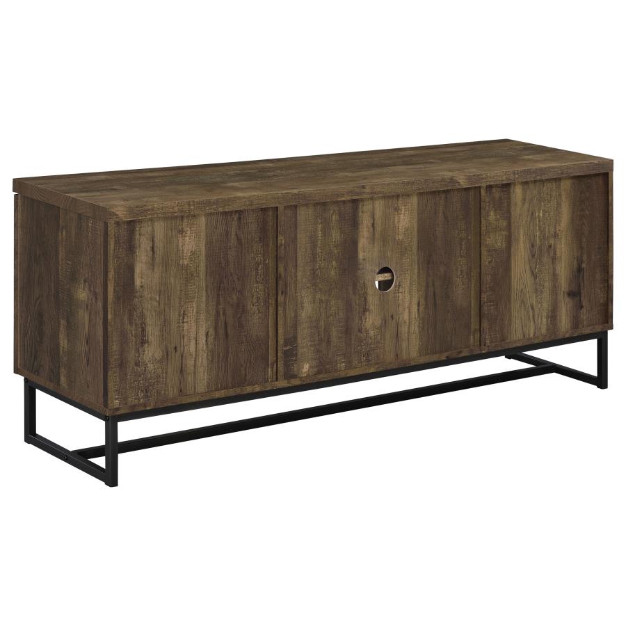 MYLES 2-DOOR ENGINEERED WOOD 60-INCH TV STAND RUSTIC OAK