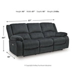 Draycoll Reclining Power Sofa SLATE