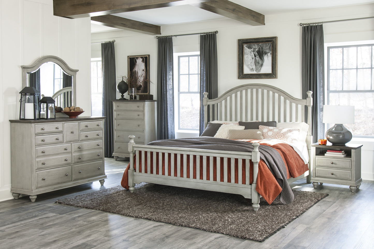 Mossbrook Queen Bed LITE GREY