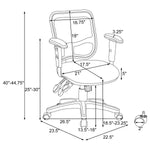 ROLLO UPHOLSTERED ADJUSTABLE ERGONOMIC OFFICE CHAIR BLACK