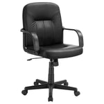 MINATO UPHOLSTERED ADJUSTABLE HOME OFFICE DESK CHAIR BLACK