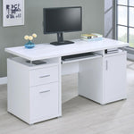 TRACY 55-INCH 2-DRAWER OFFICE COMPUTER DESK WHITE
