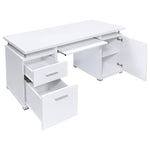 TRACY 55-INCH 2-DRAWER OFFICE COMPUTER DESK WHITE