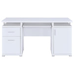 TRACY 55-INCH 2-DRAWER OFFICE COMPUTER DESK WHITE