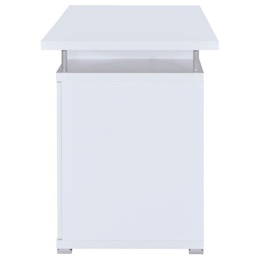 TRACY 55-INCH 2-DRAWER OFFICE COMPUTER DESK WHITE