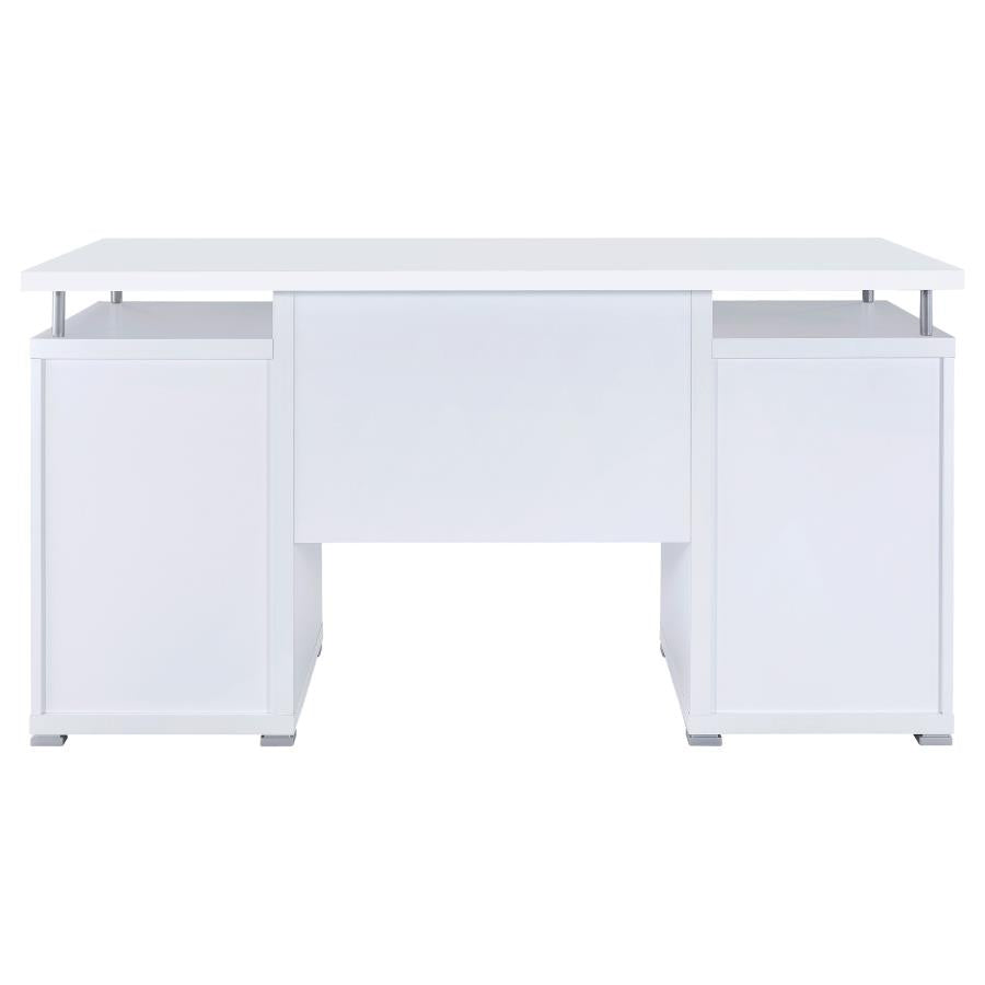 TRACY 55-INCH 2-DRAWER OFFICE COMPUTER DESK WHITE