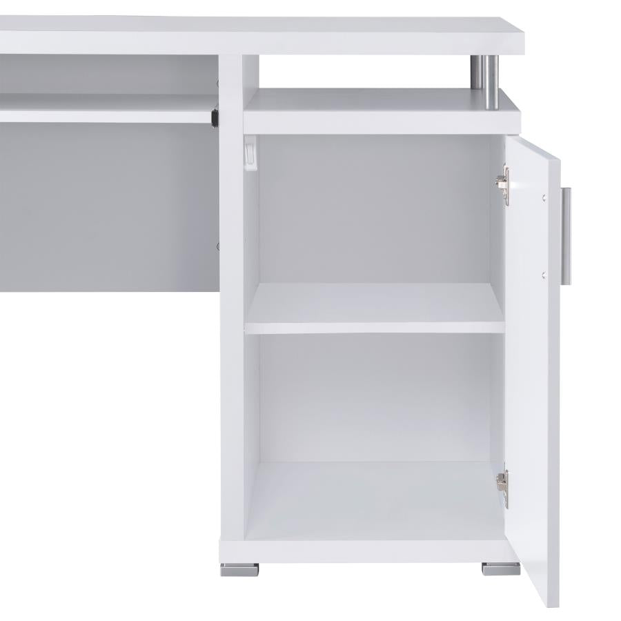 TRACY 55-INCH 2-DRAWER OFFICE COMPUTER DESK WHITE