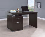 IRVING 47-INCH 2-DRAWER OFFICE COMPUTER DESK CAPPUCCINO