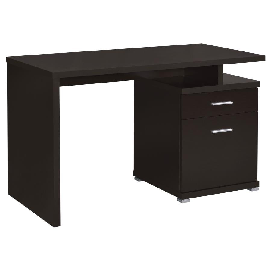 IRVING 47-INCH 2-DRAWER OFFICE COMPUTER DESK CAPPUCCINO