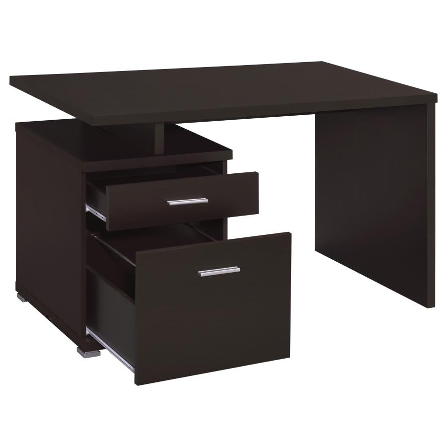 IRVING 47-INCH 2-DRAWER OFFICE COMPUTER DESK CAPPUCCINO
