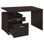 IRVING 47-INCH 2-DRAWER OFFICE COMPUTER DESK CAPPUCCINO