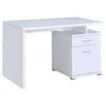 IRVING 47-INCH 2-DRAWER OFFICE COMPUTER DESK WHITE