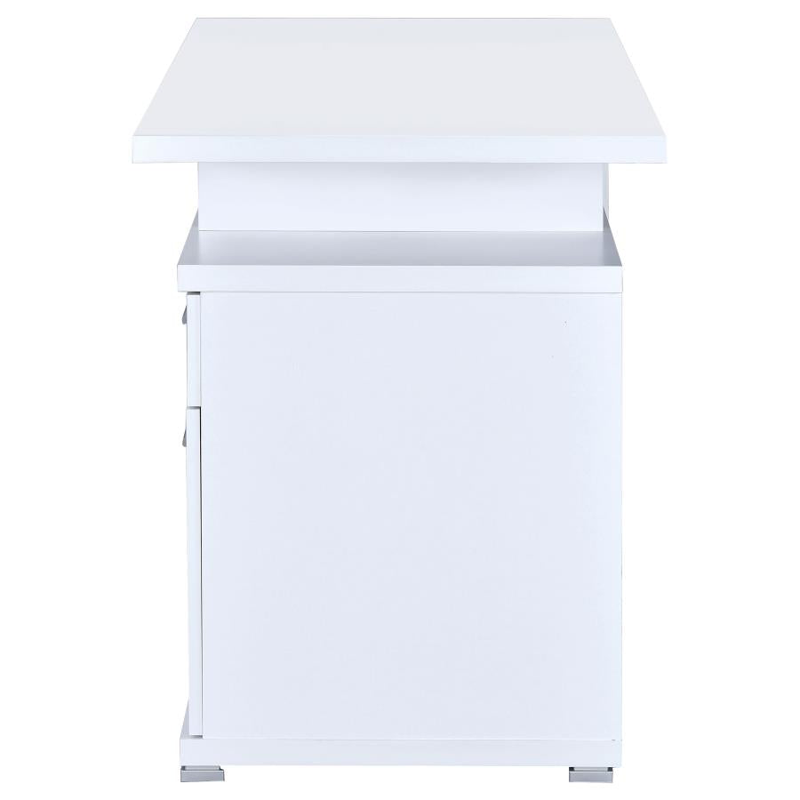 IRVING 47-INCH 2-DRAWER OFFICE COMPUTER DESK WHITE