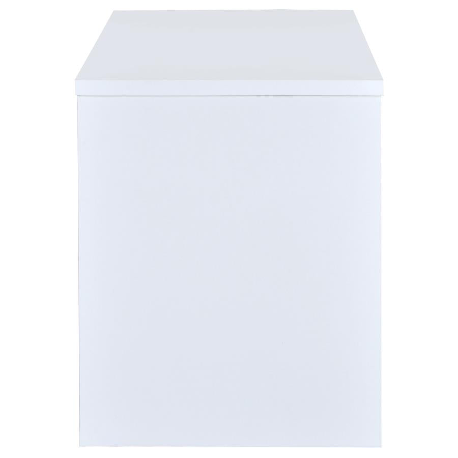 IRVING 47-INCH 2-DRAWER OFFICE COMPUTER DESK WHITE