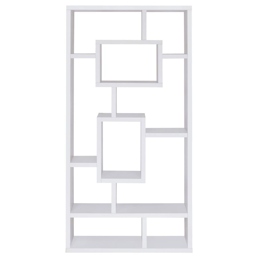 COREY 71-INCH 8-SHELF BOOKSHELF WHITE