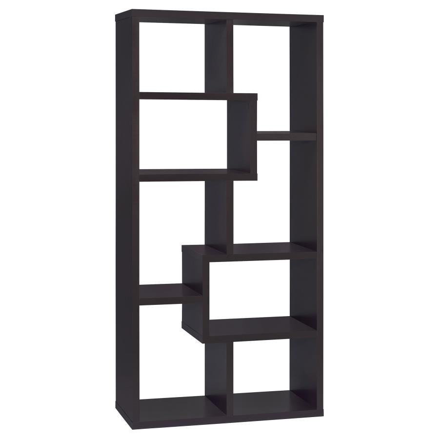 THEO 71-INCH 6-SHELF BOOKSHELF CAPPUCCINO