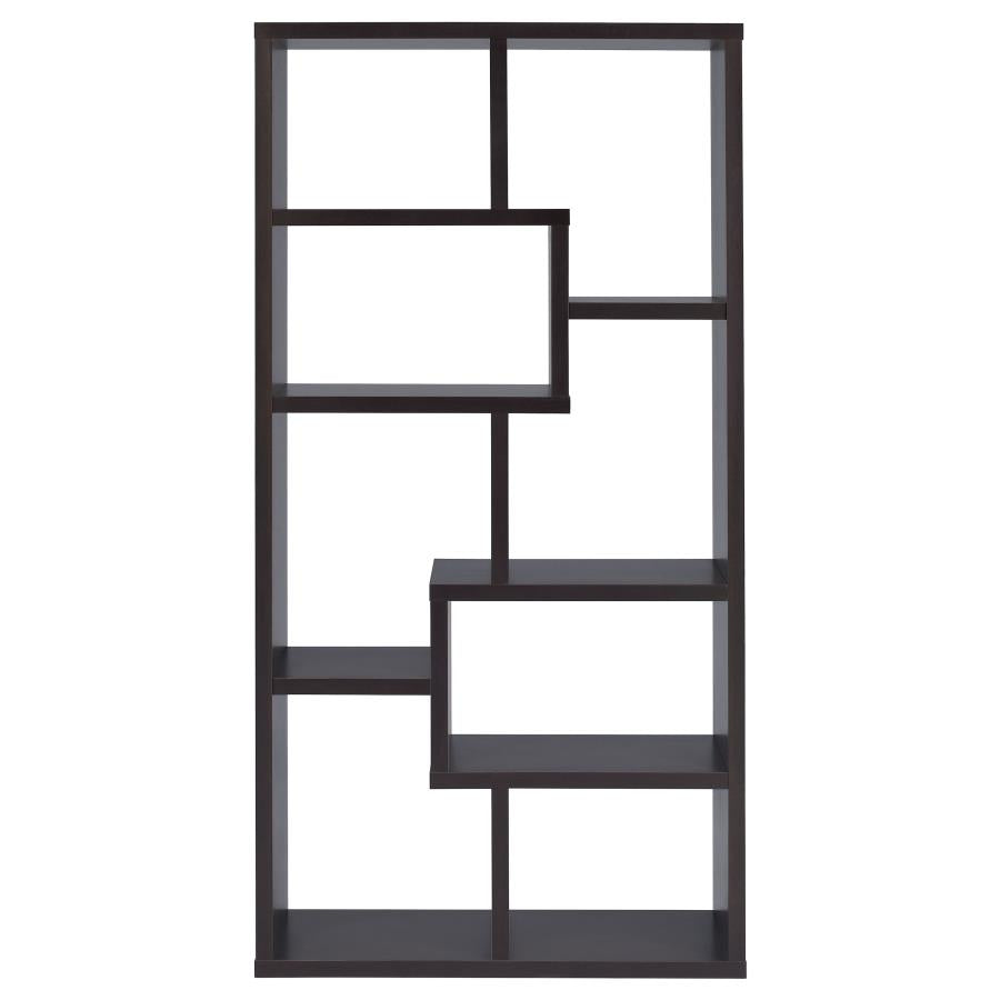 THEO 71-INCH 6-SHELF BOOKSHELF CAPPUCCINO