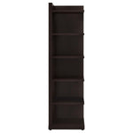 ALDER 71-INCH 6-SHELF CORNER BOOKCASE CAPPUCCINO