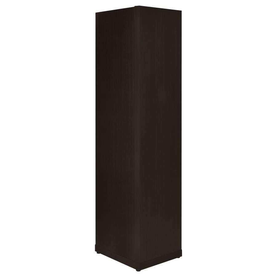 ALDER 71-INCH 6-SHELF CORNER BOOKCASE CAPPUCCINO