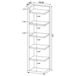 ALDER 71-INCH 6-SHELF CORNER BOOKCASE CAPPUCCINO